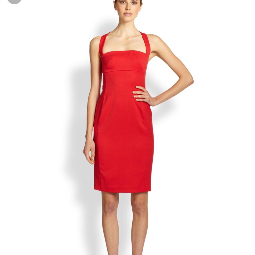 Black Halo Bryson Sheath Red cocktail dress